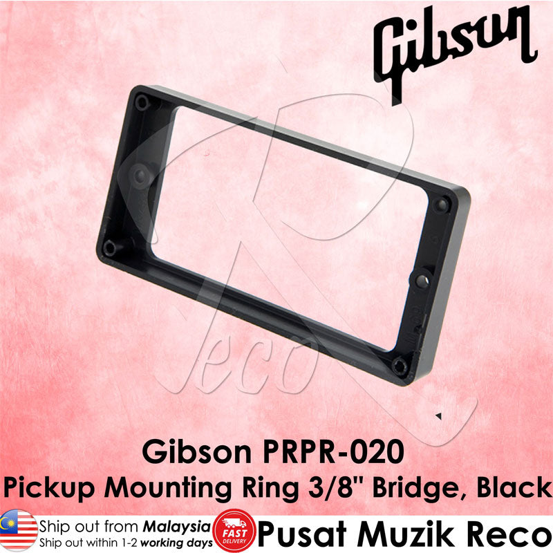 Gibson PRPR-020 Guitar Pickup Mounting Ring 3/8" Bridge, Black - Reco Music Malaysia