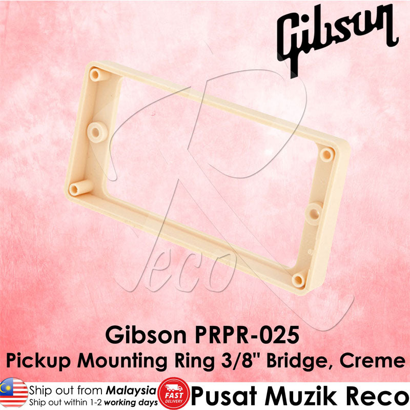 Gibson PRPR-025 Guitar Pickup Mounting Ring 3/8" Bridge, Creme - Reco Music Malaysia