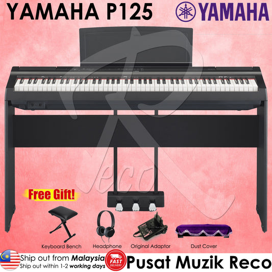Yamaha P-125 88-Key Weighted Action Digital Piano - Reco Music Malaysia