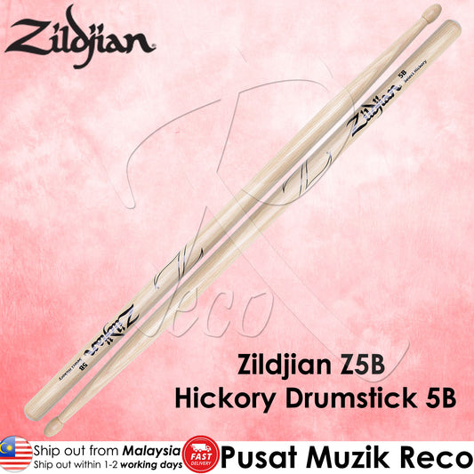 Zildjian Z5B Wood Tip Hickory Drumsticks 5B - Reco Music Malaysia