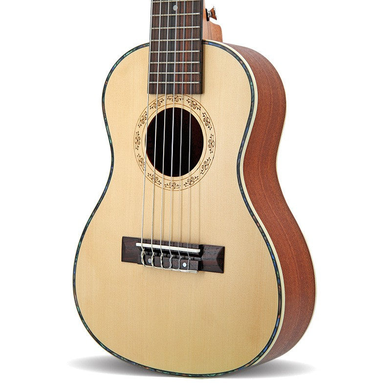 RM 28in 6 String Guitalele with Padded Bag & Acc Nylon String - Light Brown - Reco Music Malaysia