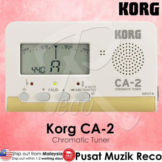 Korg CA-2 - White Chromatic Tuner - Reco Music Malaysia