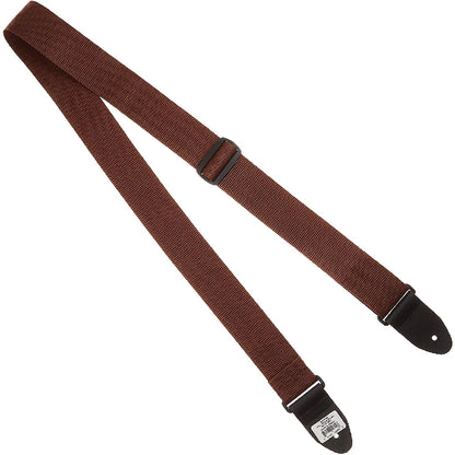 Jim Dunlop D07-01BR Brown 2in Poly Guitar Strap with Leather End | Reco Music Malaysia