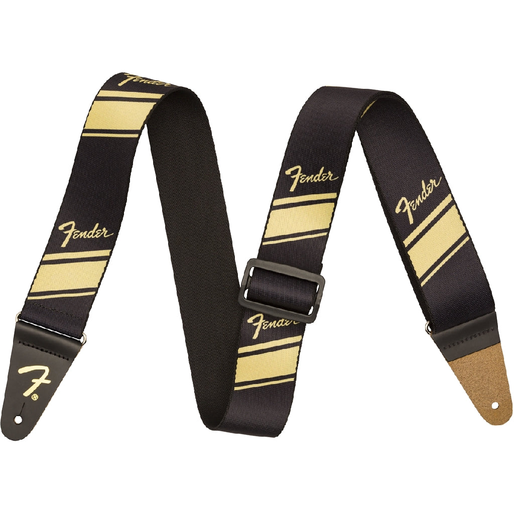 Fender® 2 Inch Nylon Competition Stripe Guitar Strap - Gold - Reco Music Malaysia