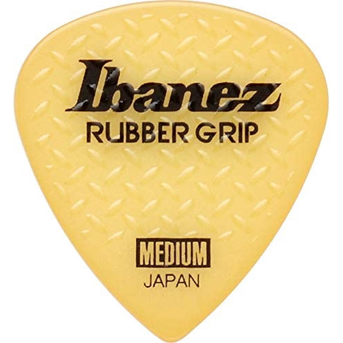 Ibanez PA16MRG/YL Wizard Series Rubber Grip NON SLIP Yellow Guitar Picks Medium 0.8mm x 4pcs - Reco Music Malaysia