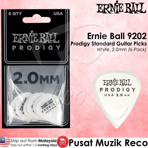 Ernie Ball 9202 Prodigy Standard 2.0mm Guitar Picks - Reco Music Malaysia