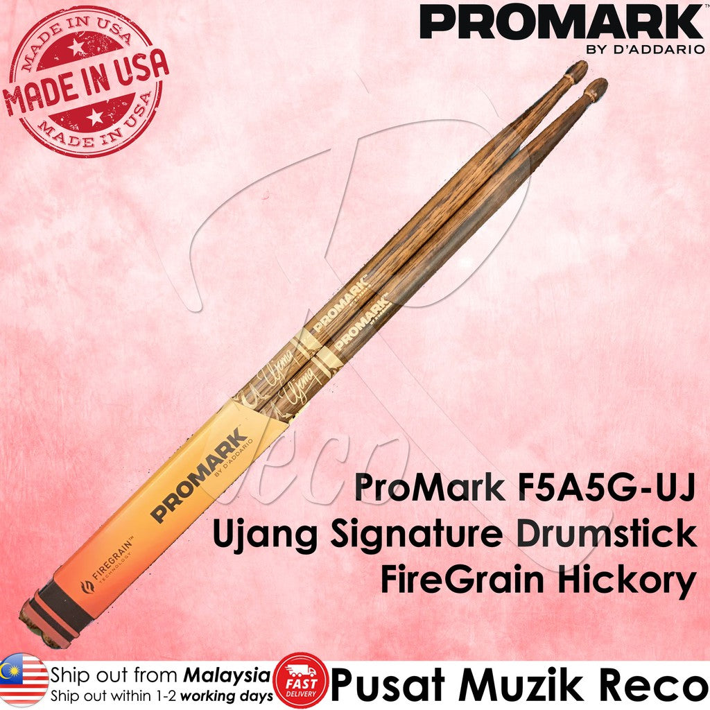ProMark F5A5G-UJ Ujang Signature Drumstick FireGrain Hickory Drum Stick - Reco Music Malaysia