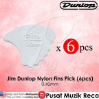 6 X Jim Dunlop 444R042 Nylon Fins Guitar Pick 0.42mm - Reco Music Malaysia
