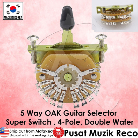 RM GF-0714 5 Way Oak Grigsby Guitar Selector Super Switch 4-Pole Double Wafer Made in Korea - Reco Music Malaysia
