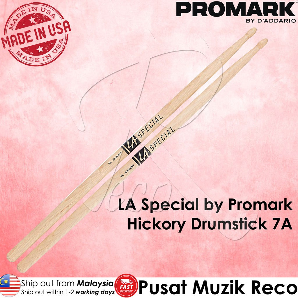 Promark LA7AW LA Special 7A Hickory Drumstick - Reco Music Malaysia