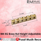 RM GF1342-LP 43mm Electric Guitar Les Paul Style Height Adjustable BRASS Nut - Reco Music Malaysia