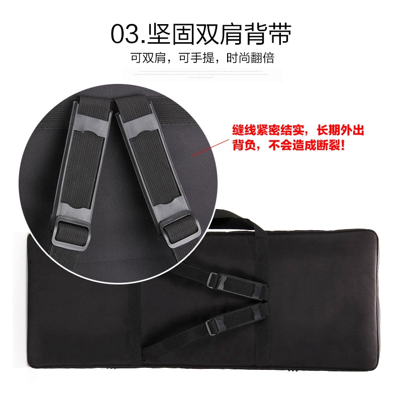 RM RKB/S 61 Keys Padded Keyboard Bag Double Shoulder Back Strap - Reco Music Malaysia
