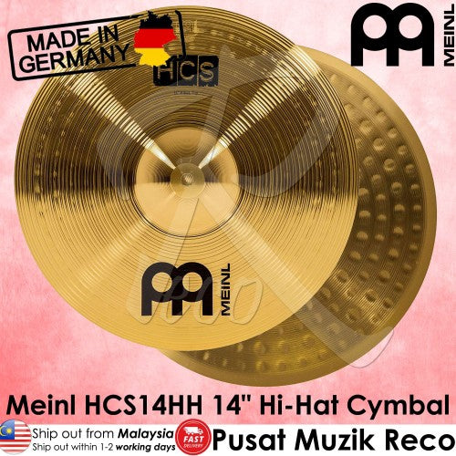 Meinl Cymbals HCS14H 14" HCS Brass Hihat [Hi hat] Cymbals (Pair) - Reco Music Malaysia