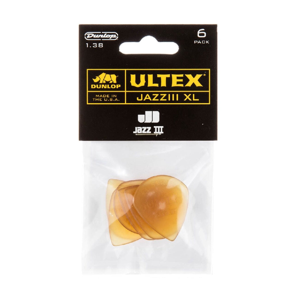 Jim Dunlop 427PXL Ultex Jazz III XL 1.38mm Guitar Picks Player Pack - Reco Music Malaysia