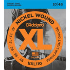 D'Addario EXL110 + PL010 + PL013 Nickel Wound Electric Guitar Strings Regular Light 10-46 - Reco Music Malaysia