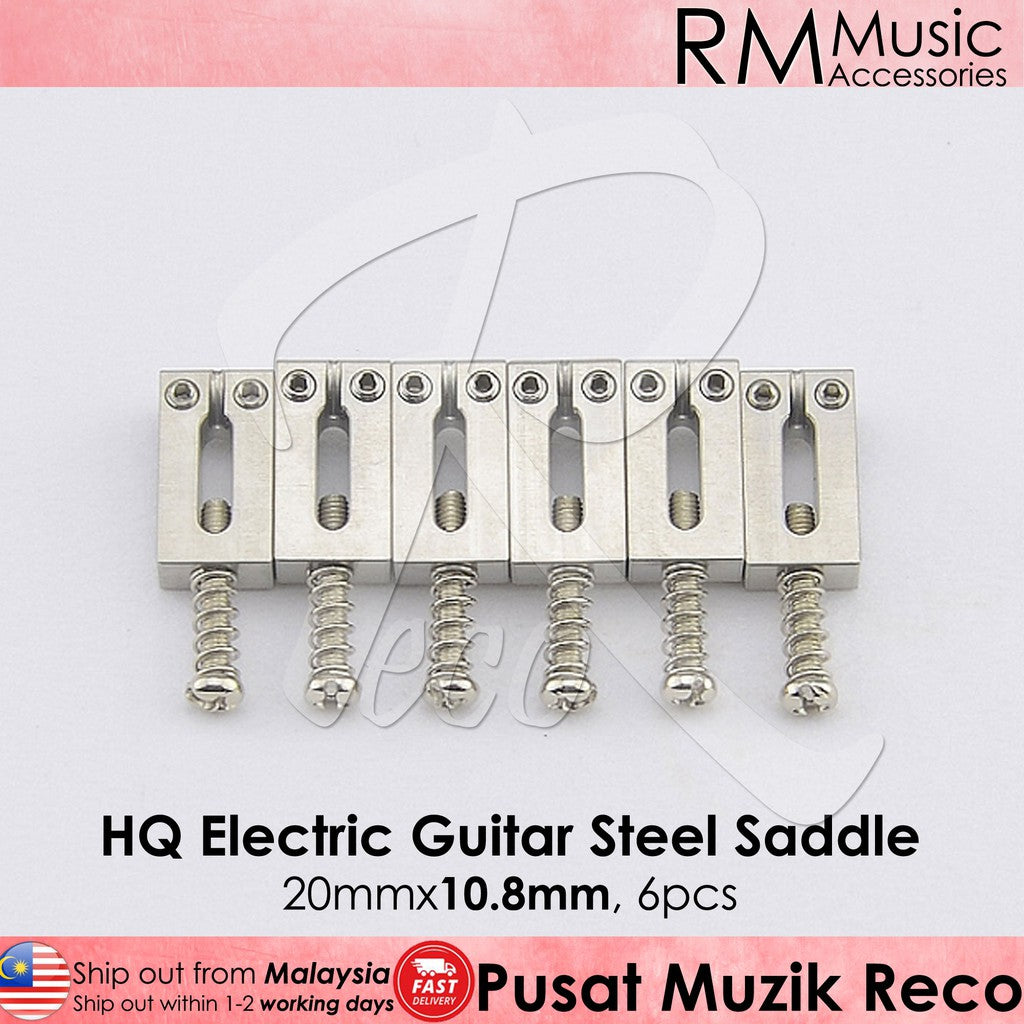 RM GF1329NI10.8-6 STEEL NICKEL Electric Guitar Tremolo Bridge Saddle - Reco Music Malaysia