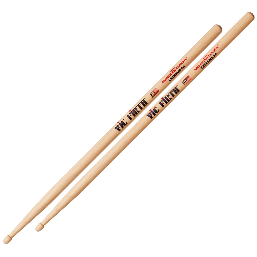Vic Firth X5A American Classic Extreme 5A Hickory Wood Tip Drumstick - Reco Music Malaysia