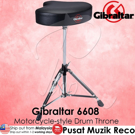 Gibraltar 6608 Motorcycle-style Heavy Vinyl Seat Drum Throne - Reco Music Malaysia