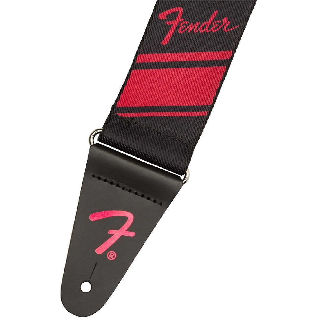 Fender® 2 Inch Nylon Competition Stripe Guitar Strap - Ruby | Reco Music Malaysia