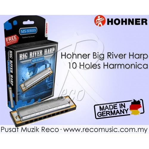 Hohner Big River 10 Holes Diatonic Harmonica Key Of C - Reco Music Malaysia