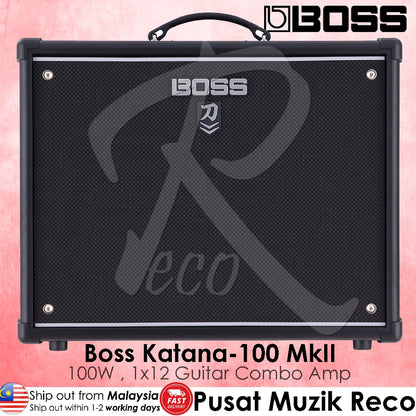 Boss Katana 100 MkII 100W 1x12 Guitar Combo Amplifier with Looper - Reco Music Malaysia