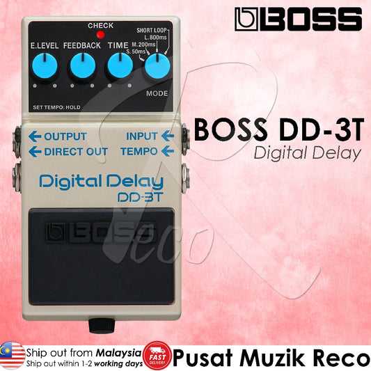 Boss DD-3T Iconic Digital Delay Guitar Effect Pedal - Reco Music Malaysia