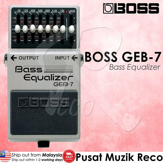 Boss GEB-7 Bass Guitar Equalizer Pedal | Reco Music Malaysia