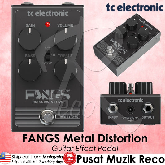 TC Electronic Fangs Metal Distortion Guitar Effects Pedal | Reco Music Malaysia