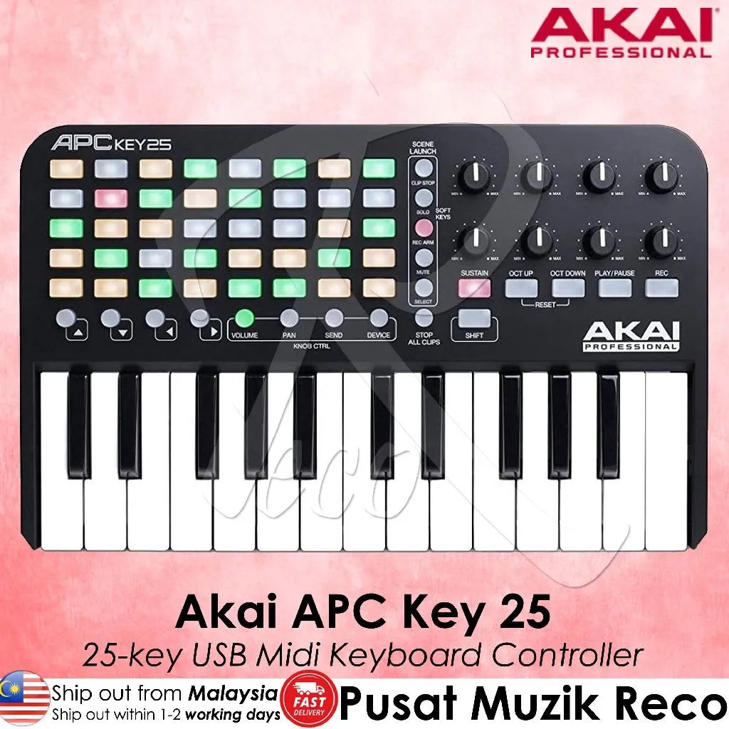 Akai Professional APC Key 25 25-key USB Midi Keyboard Controller - Reco Music Malaysia