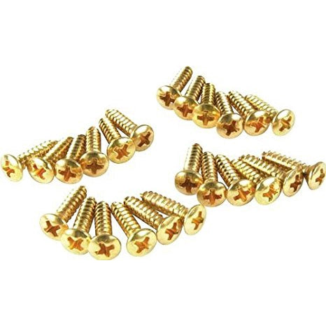 DiMarzio FH1000G Electric Guitar Pickguard and Backplate Screws, Gold (set of 24) - Reco Music Malaysia