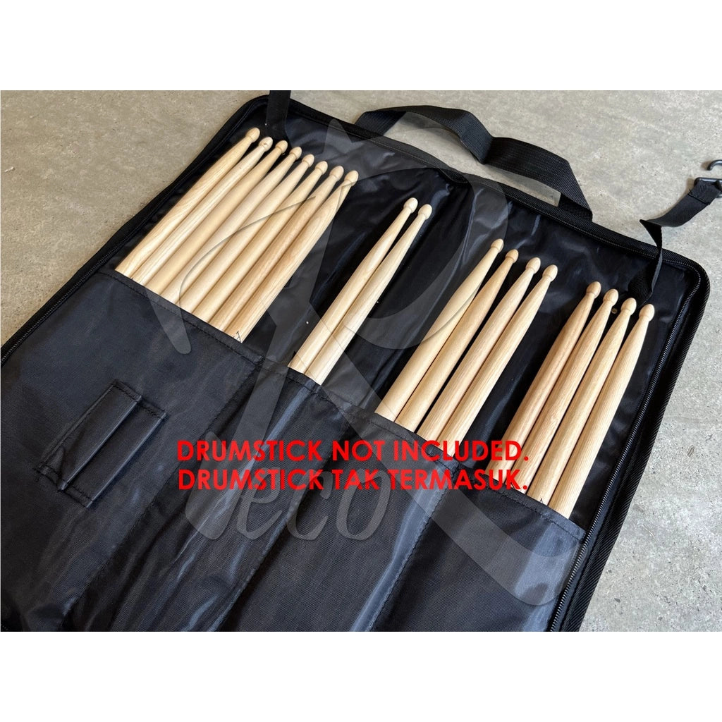 PDH ADS Drumstick Bag Drum Sticks Bag Beg Kayu Drum - Hold 8 pairs - Reco Music Malaysia