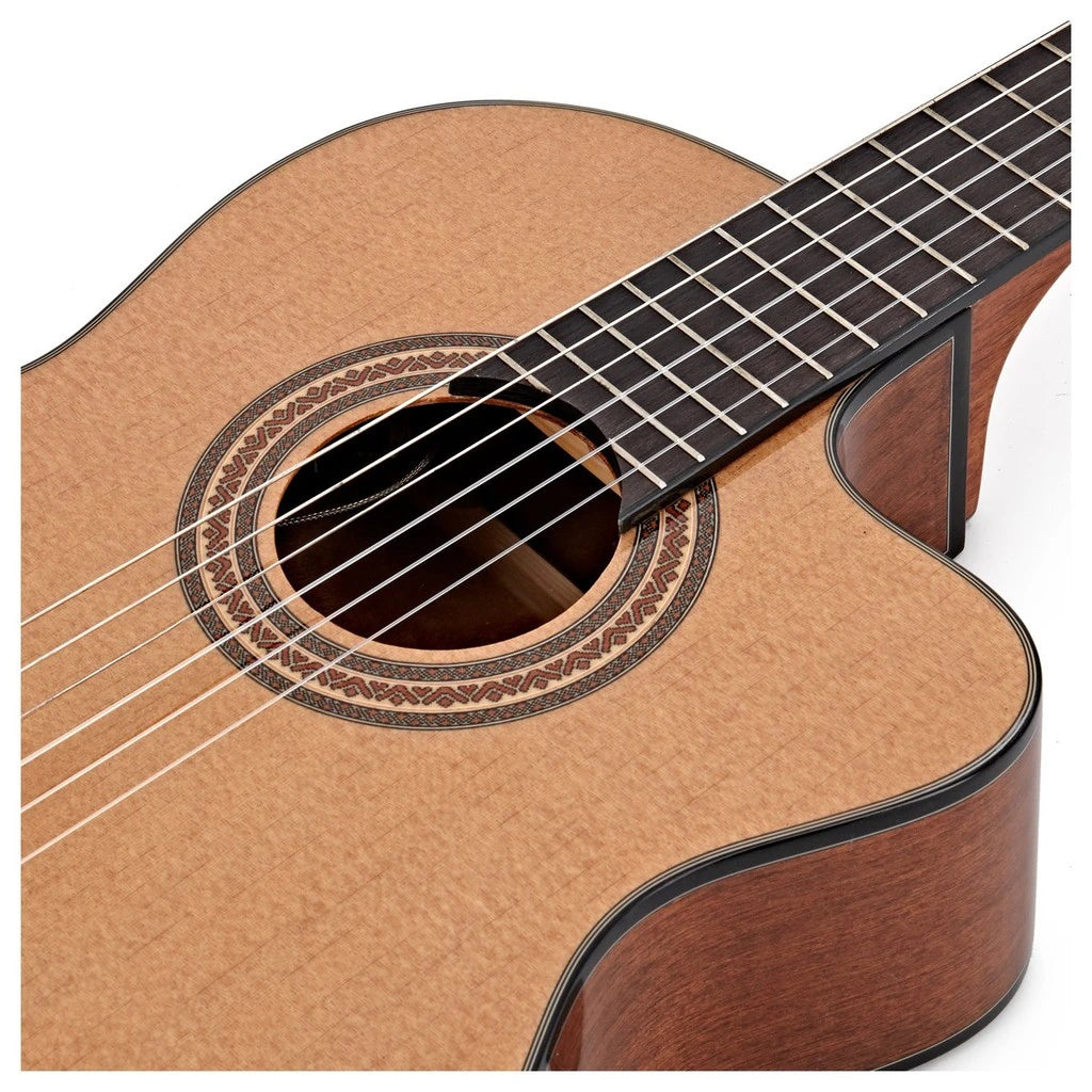 Ibanez GA6CE Amber High Gloss Cutaway Classical Electro-Acoustic Guitar - Reco Music Malaysia