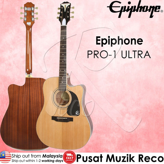 Epiphone PRO-1 Ultra Solid Top Acoustic-Electric Guitar | Reco Music Malaysia