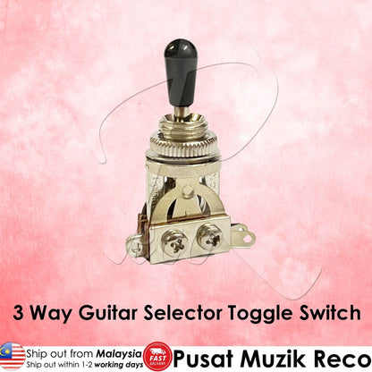 RM GF-0179-BK Electric Guitar 3 Way Toggle Switch Pickup Selector - Reco Music Malaysia