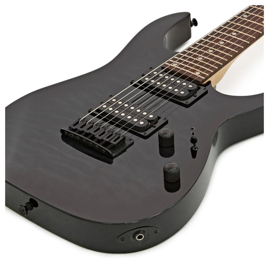 Ibanez GRG7221QA TKS 7 String 24 Frets Electric Guitar Transparent Black Sunburst - Reco Music Malaysia