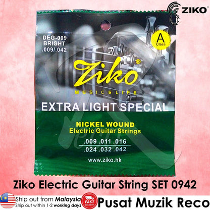Ziko Electric Guitar String 0942 Extra Light - Reco Music Malaysia