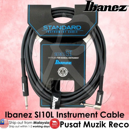 Ibanez SI10L Standard Guitar Cable 10ft Right Angle (SI10LRA) | Reco Music Malaysia