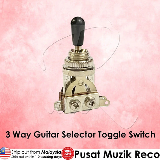 RM GF-0190-94 Electric Guitar 3 Way Toggle Switch Pickup Selector Black Knob - Reco Music Malaysia