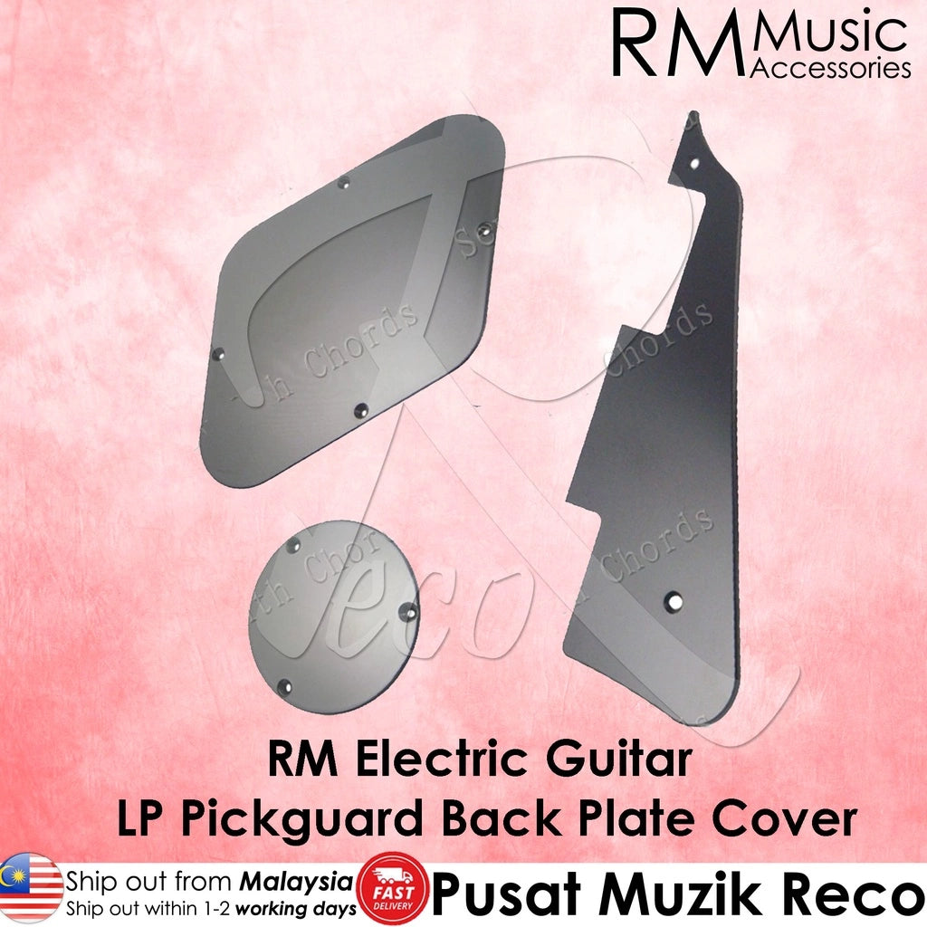 RM RLP100 3pcs Electric Guitar LP Pickguard Cavity Cover Switch Cover Black - Reco Music Malaysia
