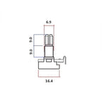 Gotoh A500K B500K Audio Linear Guitar Tone Volume 500K MINI Pot Pots Potentiometer (16mm) - Reco Music Malaysia