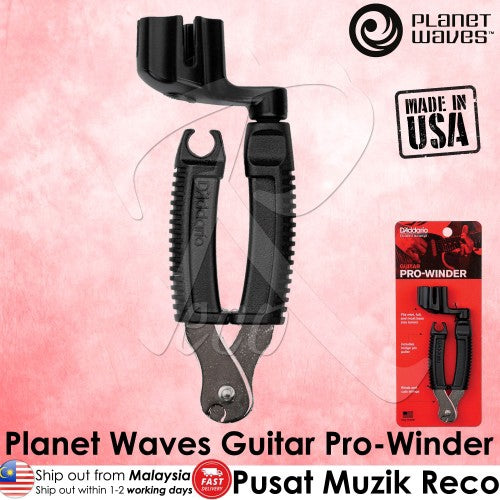 D'Addario DP002 Planet Waves Pro-Winder Guitar String Winder and Cutter - Reco Music Malaysia