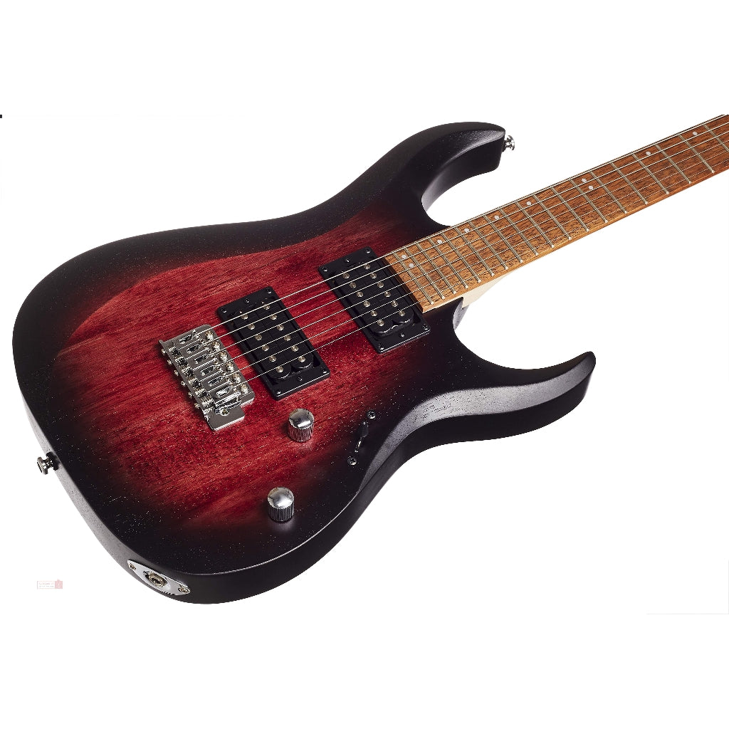 Cort X100 OPBB Open Pore Black Cherry Burst 24 Frets Electric Guitar with Bag - Reco Music Malaysia