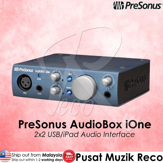 PreSonus AudioBox iOne 2x2 USB / iPad Audio Interface - Reco Music Malaysia