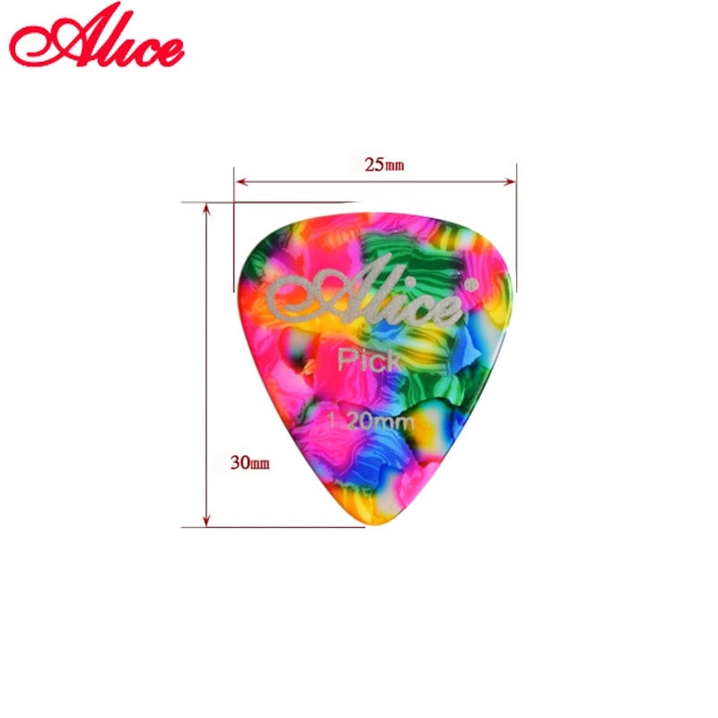 RM Alice Celluloid Guitar Pick (12pcs) Mixed Size with Aluminum Pick Tin Pick Case - Reco Music Malaysia