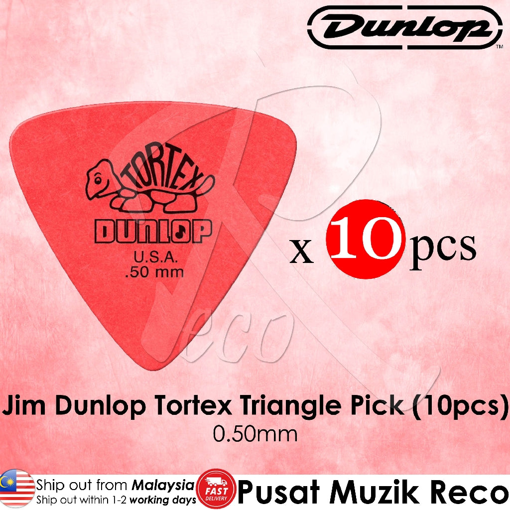 Jim Dunlop 431P050 0.50mm Tortex Triangle Red Guitar Pick - Reco Music Malaysia