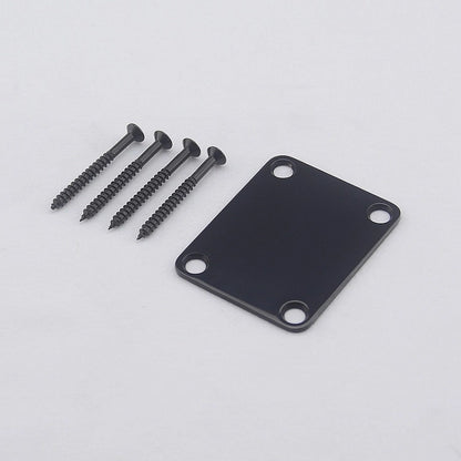 RM GF0449-BK Black Electric Guitar Bass Neck Plate Guitar Neck Joint Board With Screws - Reco Music Malaysia