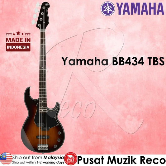 Yamaha BB434 4 String Electric Bass Guitar - Tobacco Sunburst | Reco Music Malaysia