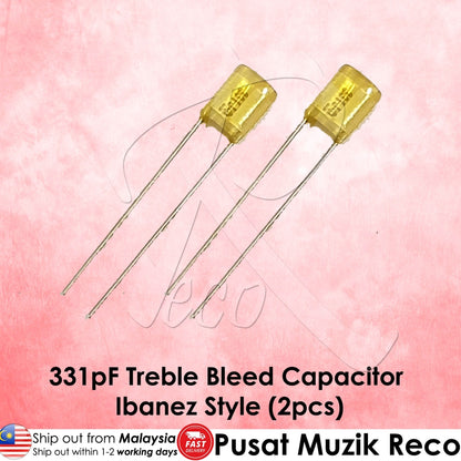 RM GF0914 331pF Treble Bleed Capacitor Electric Guitar Ibanez Style 2pcs - Reco Music Malaysia