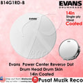Evans B14G1RD-B Power Center Reverse Dot COATED 14-inch Snare Drumhead Tom Drum Head Drumskin Drum Skin - Reco Music Malaysia