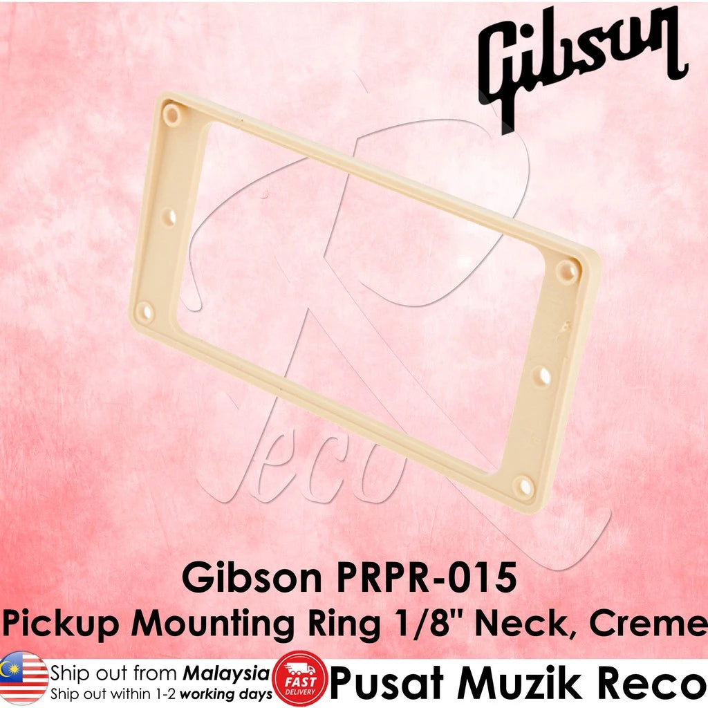 Gibson PRPR-015 Guitar Pickup Mounting Ring 1/8" Neck, Creme - Reco Music Malaysia